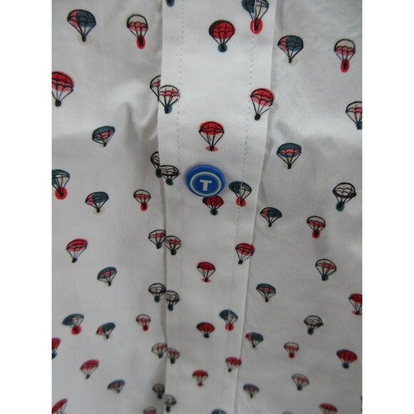 NEW Twillory Shirt XL Untuckable Button Up All Over Balloon Print - Picture 4 of 12
